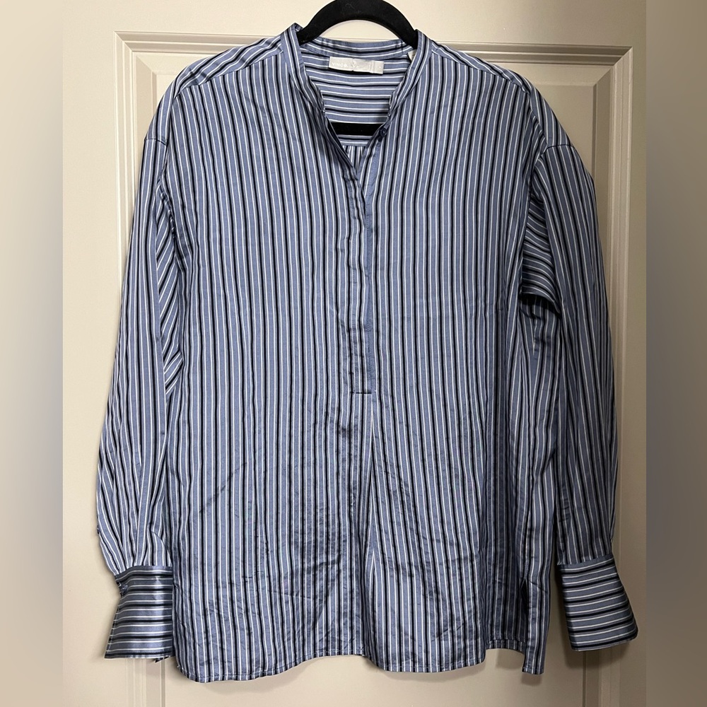 Vince Striped 100% Silk Tunic - Size S - Picture 3 of 12